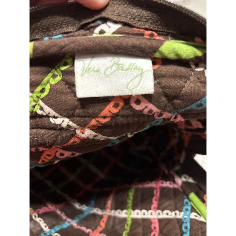 Vera Bradley Medium Lola Campus Backpack Brown Multicolor Floral Quilted